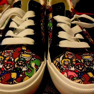Super Mario Bros Kids Laced Sneakers
